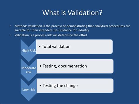 type of package test validation|attribute testing method validation.